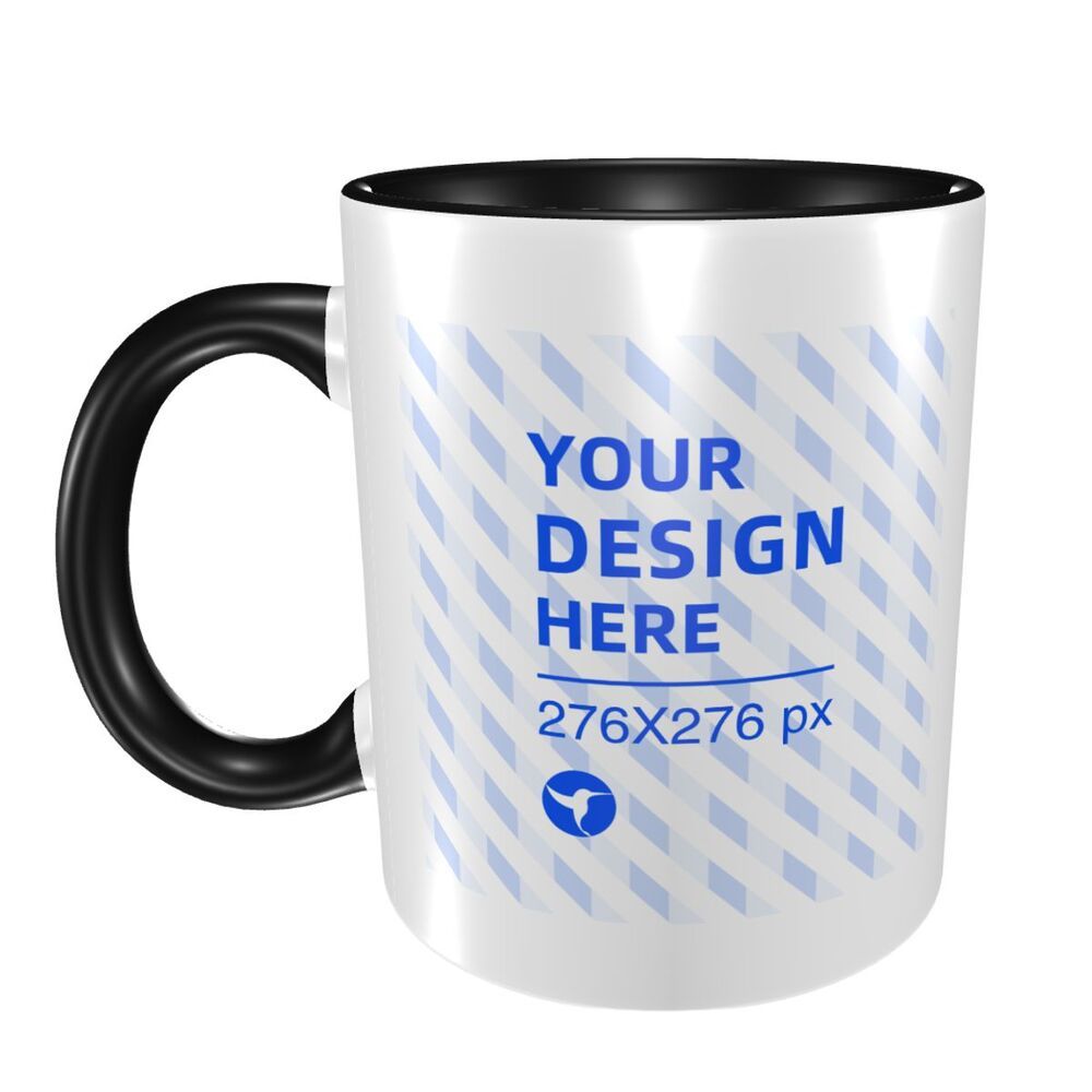 Double Color Comfort Handle Ceramic Mug