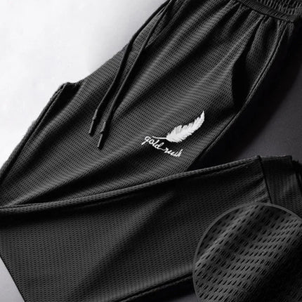 Men Fashion Quick Dry Pants Lightweight Hiking Jogging Running Trousers Breathable Workout Gym Ankle Tied Athletic Pants