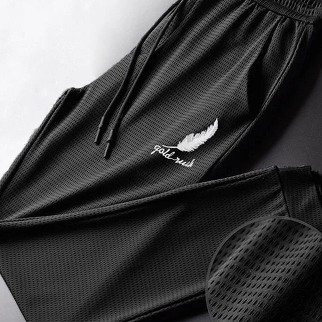 Men Fashion Quick Dry Pants Lightweight Hiking Jogging Running Trousers Breathable Workout Gym Ankle Tied Athletic Pants