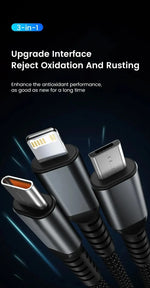 3 In 1 100w Transparent Fast Charging Cable Type C Usb Micro For Iphone Samsung Huawei Xiaomi Pilot Lamp Charger Usb C 6A