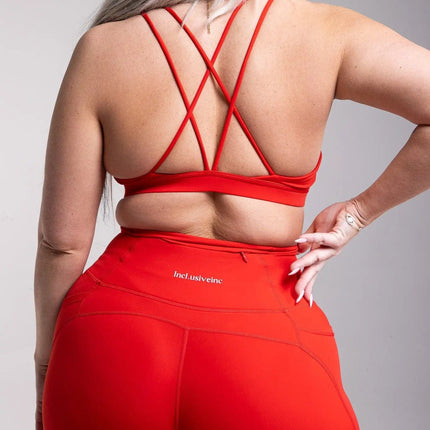 Active Red  Leggings with Pockets