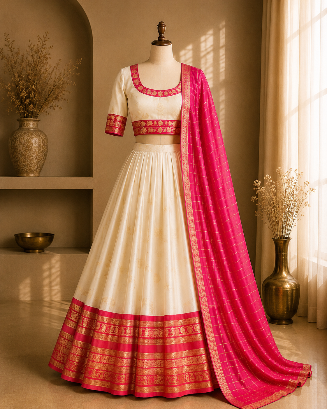 Noam Manjari Kerala Half Saree Set