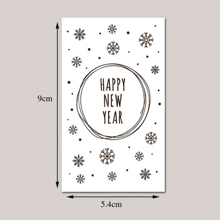 30Pcs Merry Christmas Gift Cards Greeting Card Christmas Tree Stickers Cute Design For 2022 New Year Gift decoration card