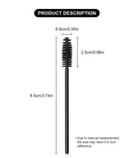 ANNAFRIS 50Pcs  Disposable Eyelash  Brush Soft Head Crystal Eyebrow Brush Lash Extension Brush  Mascara Wand Makeup Tool