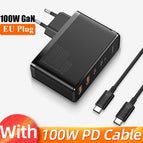 Black EU Plug-4ports