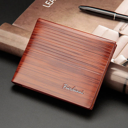 New Slim Short Men Wallets High Quality Luxury Card Holder Male Purse Retro Coin Pocket Photo Holder Men Wallets