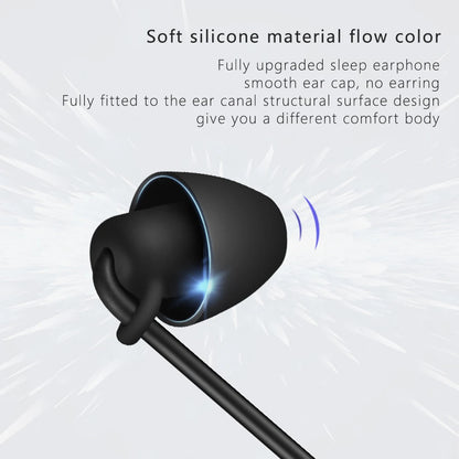 Wireless V5.0 Bluetooth Sleeping Earphone Soft Silicone Stereo Sports Earbuds Hanging Neck Headset Noise Cancel Halter movement