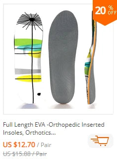 Plantar Fasciitis Orthopedic Sport Insole Men Women Sneaker Flat Feet High Arch Support Orthotic Insoles Plantillas Insert Sole