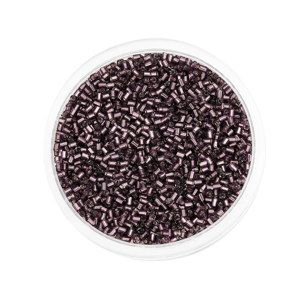 1000/1800Pcs 2mm Hexagon Czech Glass Cylindrical Loose Small Seed Needle Beads for DIY Bracelet Necklace Jewelry Making Supplies