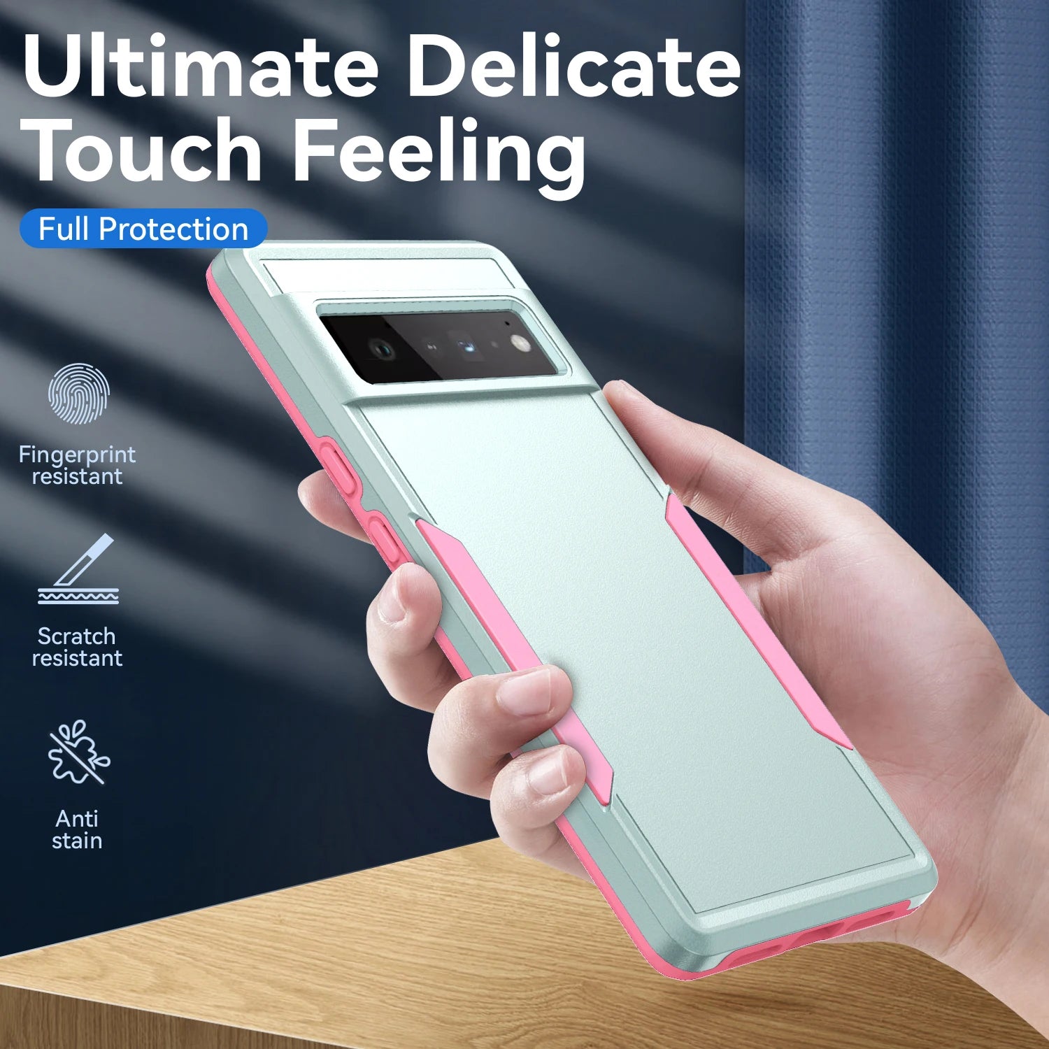 Heavy Duty Rugged Armor Shockproof Case For Google Pixel 8 7 6 Pro 6A 7A 8A Soft TPU Hard Plastic Protective Back Cover Fundas