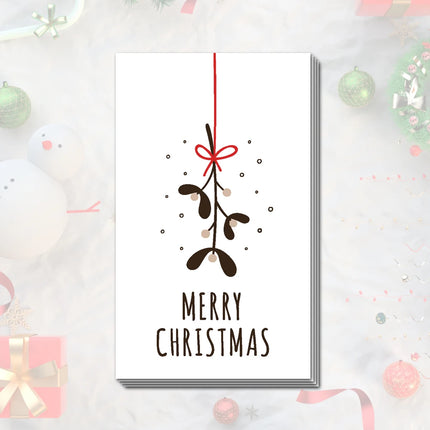 30Pcs Merry Christmas Gift Cards Greeting Card Christmas Tree Stickers Cute Design For 2022 New Year Gift decoration card