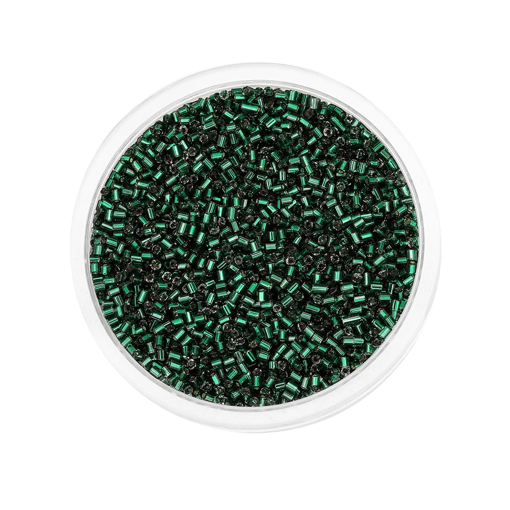 1000/1800Pcs 2mm Hexagon Czech Glass Cylindrical Loose Small Seed Needle Beads for DIY Bracelet Necklace Jewelry Making Supplies