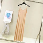 Spring Summer 2024 Woman Tank Dress Casual Modal Sexy Camisole Elastic Female Home Beach Dresses O-Neck Camis Sexy Dress