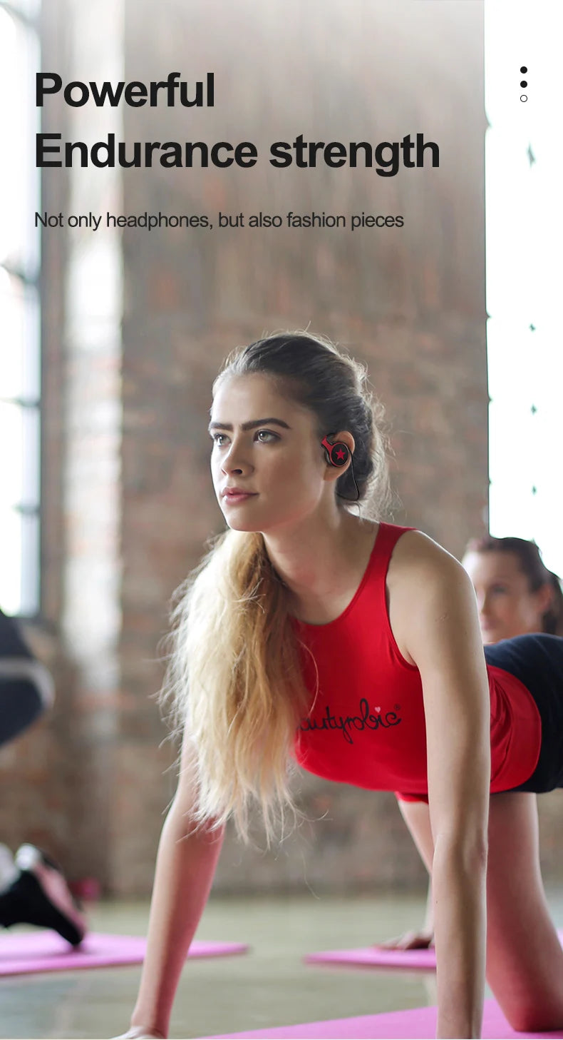 Wireless Headphones Bluetooth MP3 Player Headsets FM Radio On-Ear Comfort TF Card Slot Sport Wireless Earphones with Microphones