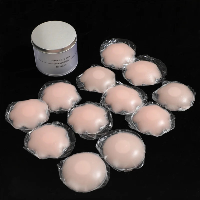 Reusable Women Breast Petals Lift Nipple Cover Invisible Petal Adhesive Strapless Backless Stick on Bra Silicone Breast Stickers