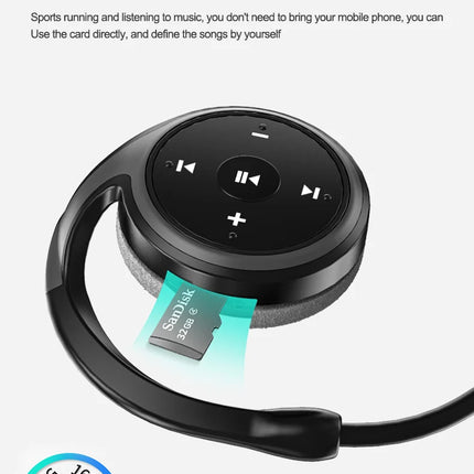Wireless Headphones Bluetooth MP3 Player Headsets FM Radio On-Ear Comfort TF Card Slot Sport Wireless Earphones with Microphones