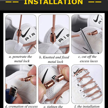 21 Colors No Tie Shoelaces Round Color Metal Lock Elastic Shoelace General For Children And Adults Sneakers Lazy Laces Unisex