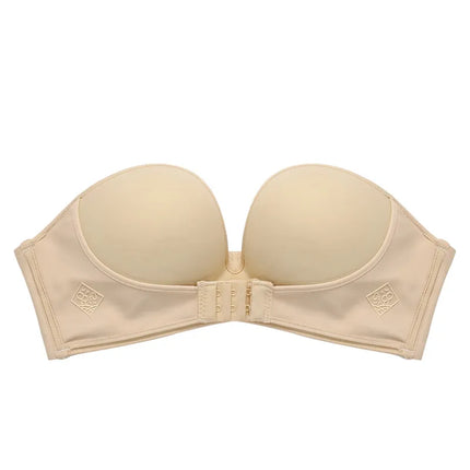 Front Closure Bras For Women Push Up Strapless Bra Seamless Brassiere Soft Underwear Female Sexy Invisible Lingerie Intimate