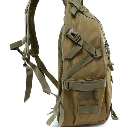 40L Camping Backpack Men's Bag Travel Bags Tactical Molle Climbing Rucksack Hiking Outdoor Reflective Shoulder Fishing Bag