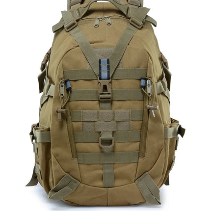 40L Camping Backpack Men's Bag Travel Bags Tactical Molle Climbing Rucksack Hiking Outdoor Reflective Shoulder Fishing Bag