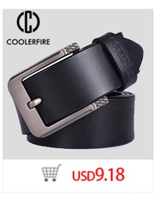Coolerfire genuine leather belts for men brand male pin buckle jeans cowboy Mens Belt Luxury Designer High Quality Leather belt