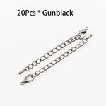 10pcs/lot 50 70mm Tone Extended Extension Tail Chain Lobster Clasps Connector For DIY Bracelet Necklace Jewelry Making Findings