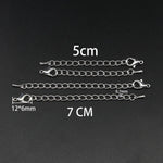 10pcs/lot 50 70mm Tone Extended Extension Tail Chain Lobster Clasps Connector For DIY Bracelet Necklace Jewelry Making Findings