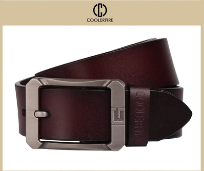 Coolerfire genuine leather belts for men brand male pin buckle jeans cowboy Mens Belt Luxury Designer High Quality Leather belt