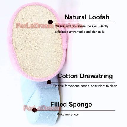 Loofah Bath Sponge Shower Body Cleaning Glove Tool Scrubber Ponge Brush Pad Horniness Remover Bathroom Supplies Random Color