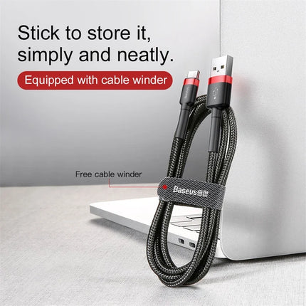Baseus Type C Cable for Samsung S20 S22 Quick Charge 3.0 Cable USB C Fast Charging for Huawei P50 Xiaomi Mi 8 USB-C Charger Wire