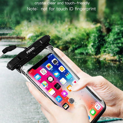 FONKEN Full View Waterproof Case for Phone Underwater Snow Rainforest Transparent Dry Bag Swimming Pouch Big Mobile Phone Covers