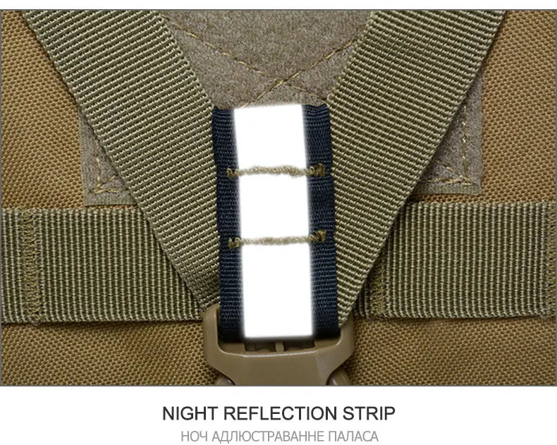 40L Camping Backpack Men's Bag Travel Bags Tactical Molle Climbing Rucksack Hiking Outdoor Reflective Shoulder Fishing Bag