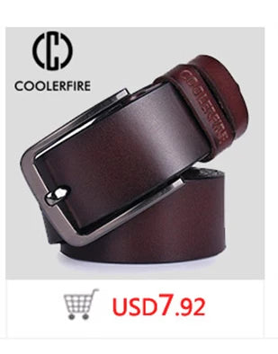 Coolerfire genuine leather belts for men brand male pin buckle jeans cowboy Mens Belt Luxury Designer High Quality Leather belt