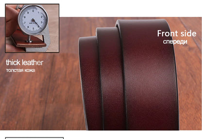 Coolerfire genuine leather belts for men brand male pin buckle jeans cowboy Mens Belt Luxury Designer High Quality Leather belt
