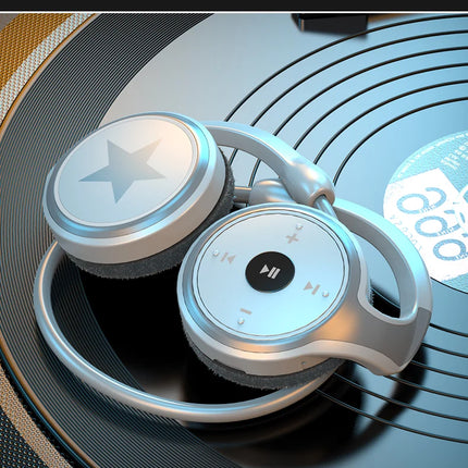 Wireless Headphones Bluetooth MP3 Player Headsets FM Radio On-Ear Comfort TF Card Slot Sport Wireless Earphones with Microphones