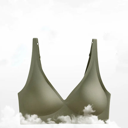 Sexy Seamless Bras For Women Wire Free Push Up Brassiere V Neck Bralette Women's Glossy Soft Underwear Female Lingerie Intimates
