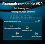 Wireless Headphones Bluetooth MP3 Player Headsets FM Radio On-Ear Comfort TF Card Slot Sport Wireless Earphones with Microphones