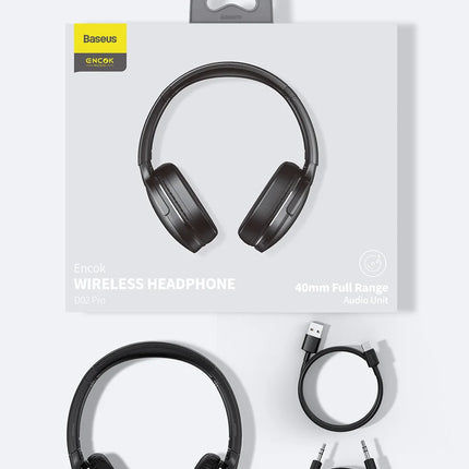 Baseus D02 Pro Wireless Headphones Bluetooth Earphone 5.3 Foldable Headset Sport Over the Ear Headphone Gaming Bluetooth Earbuds