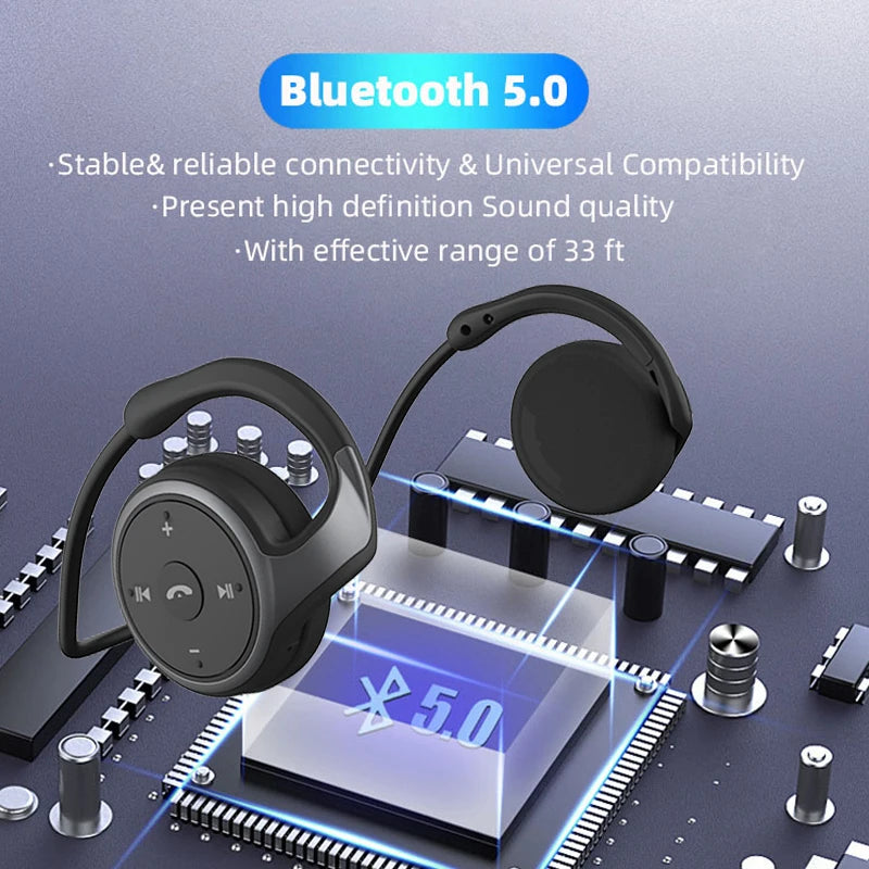 A6 Small Bluetooth Headphones Wrap Around Head Comfortable Wireless Headphones Foldable Bluetooth Headsets with Microphone Purse
