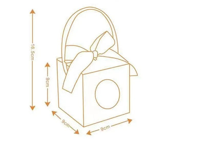 12pcs Christmas Paper Box with Window Handle Candy Box Soap Candle Cookie Candy Little Gift Packaging Party Favors Decor