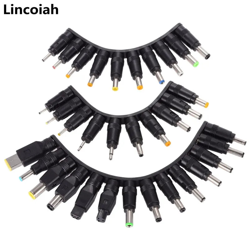 34PCS Universal 5.5mmx2.1mm DC AC Power Adapter Tips Connector Kits for Lenovo Thinkpad Laptop Power Supply Plug Jack Sets