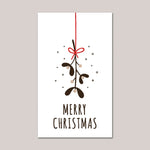 30Pcs Merry Christmas Gift Cards Greeting Card Christmas Tree Stickers Cute Design For 2022 New Year Gift decoration card