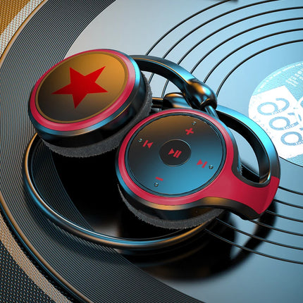 Wireless Headphones Bluetooth MP3 Player Headsets FM Radio On-Ear Comfort TF Card Slot Sport Wireless Earphones with Microphones