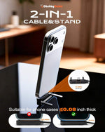 240W Foldable Phone Stand USB-C Super Fast Charging Cable