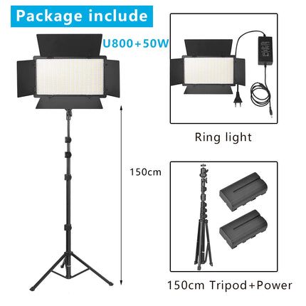 Nagnahz U800 LED Photo Studio Light for Tiktok Youbute Game Live Video Lighting Portable Video Recording Photography Panel Lamp