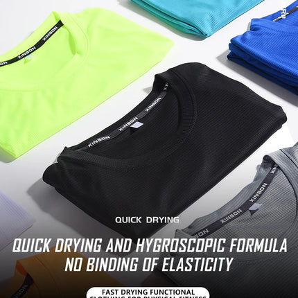 Summer Ice Silk Long Sleeve T-Shirt Men 2023 New Quick Dry Breathable Air Conditioning Outdoor Sun Protection Running Outer Wear
