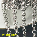 1meter Stainless Steel Necklace Chain for Jewelry Making DIY 1:3 NK Rolo Cable Link Curb Chains Thick Chain Bracelet Accessories