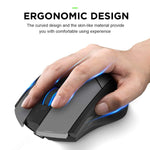 Bluetooth Compatible Mouse Rechargeable 2.4G INPHIC PM6 Wireless Mouse Office Mute Support PC Laptop Tablet Smartphone Universal