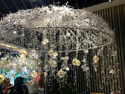 1.2m/2m Crystal Beads Wedding Hotel Decoration Diamond Pearl Rattan Holiday Decoration Home Decoration Party Supplies