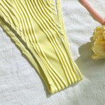 2025 Halter Wrinkled Weave Bikini Women Swimwear Female Swimsuit Two Pieces Bikini Set Brazilian Bathing Suit Swim Beach Wear